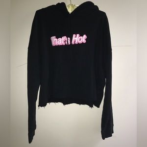 Paris Hilton “That’s Hot” cropped hoodie